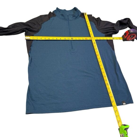 REI Men's Merino Wool Long-Sleeve Half-Zip Base Layer Top XL - Picture 9 of 9